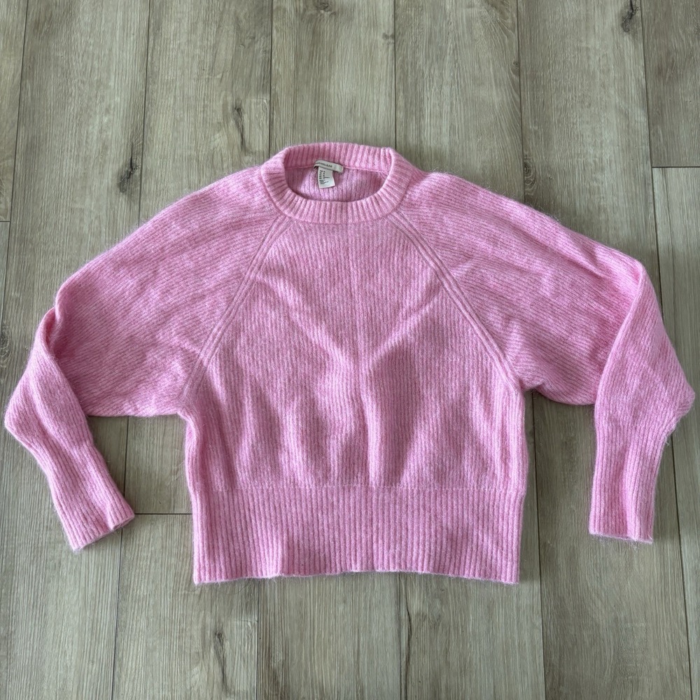 H&M Teens Sweater Size 14‎ Mohair Wool Poly Bubblegum Pink Jumper